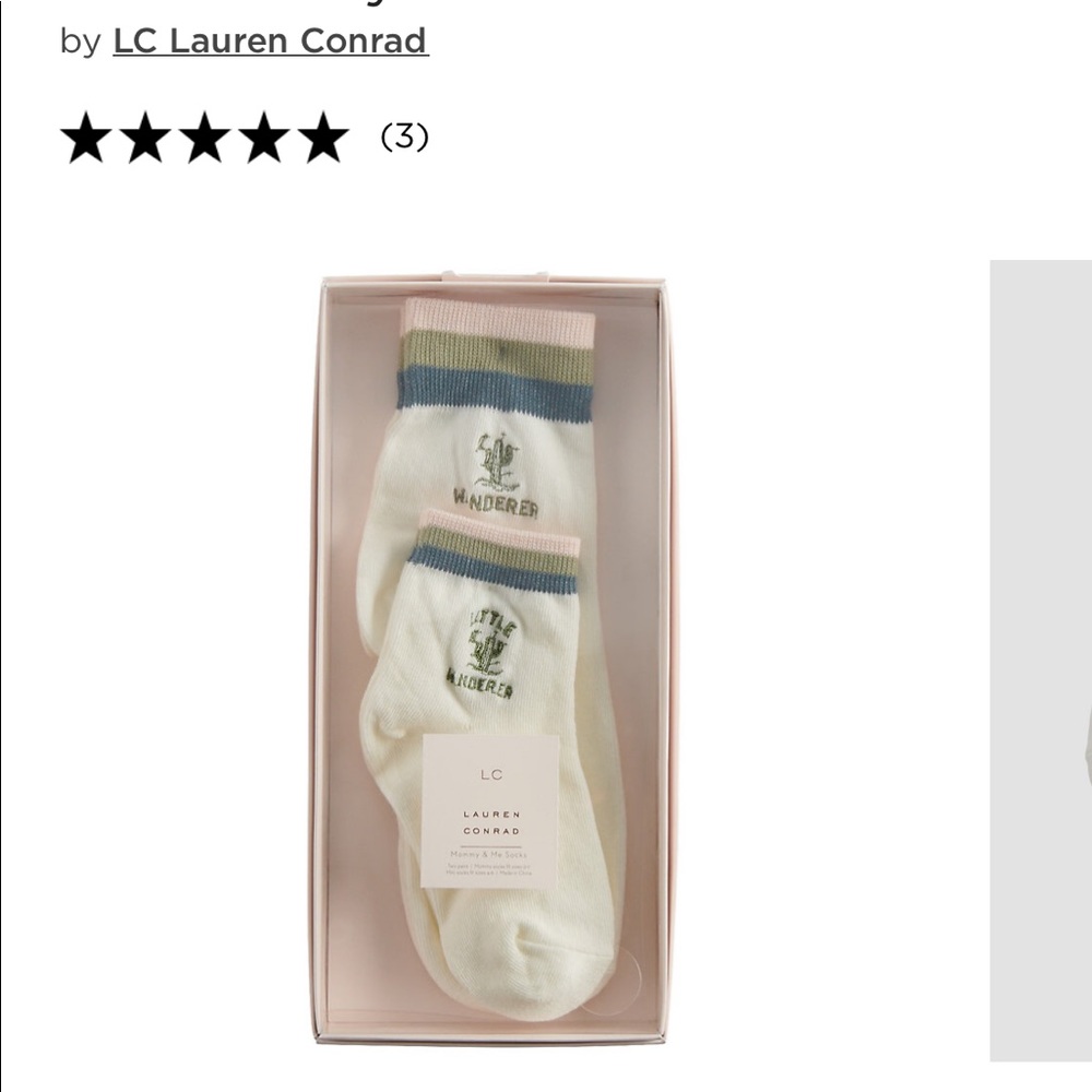 LC Lauren Conrad matching mommy & me socks